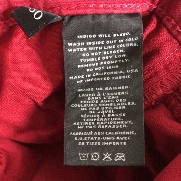 J BRAND Red Burn Ankle Crop Pants Size 30 - Picture 7 of 10